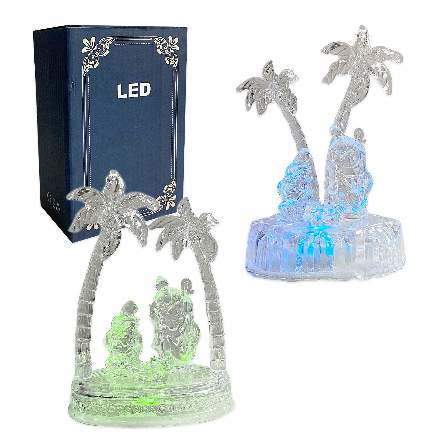 ADORNO PESEBRE LUZ MULTICOLOR