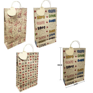 BOLSA DE REGALO ECOLOGICA GD LOVE (PQTX12):