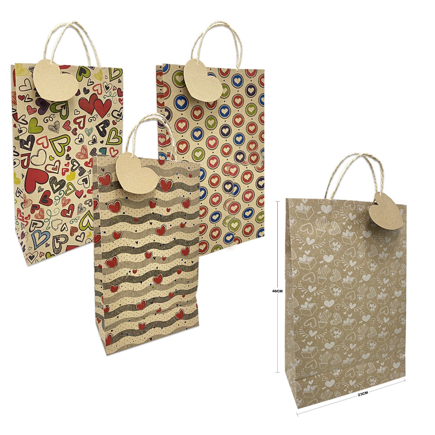 BOLSA DE REGALO ECOLOGICA GD NAVIDEÑA (PQTX12)