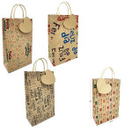 BOLSA DE REGALO ECOLOGICA PQ FELIZ DIA Y FELIZ CUMPLEAÑOS (PQTX12)