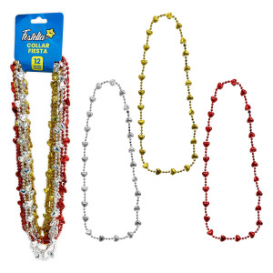 COLLAR CORAZONES PARA FIESTA METALIZADO (PQTX12):