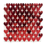 CORTINA PANEL CORAZONES 30*30 ROJA: