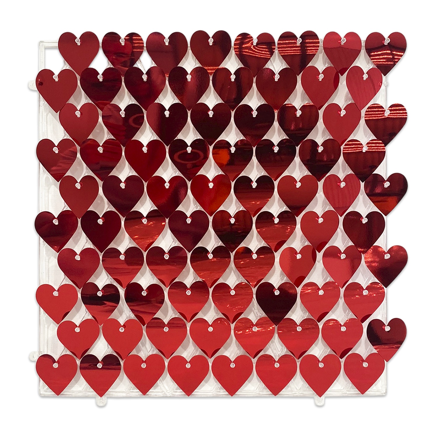 CORTINA PANEL CORAZONES 30*30 ROJA: