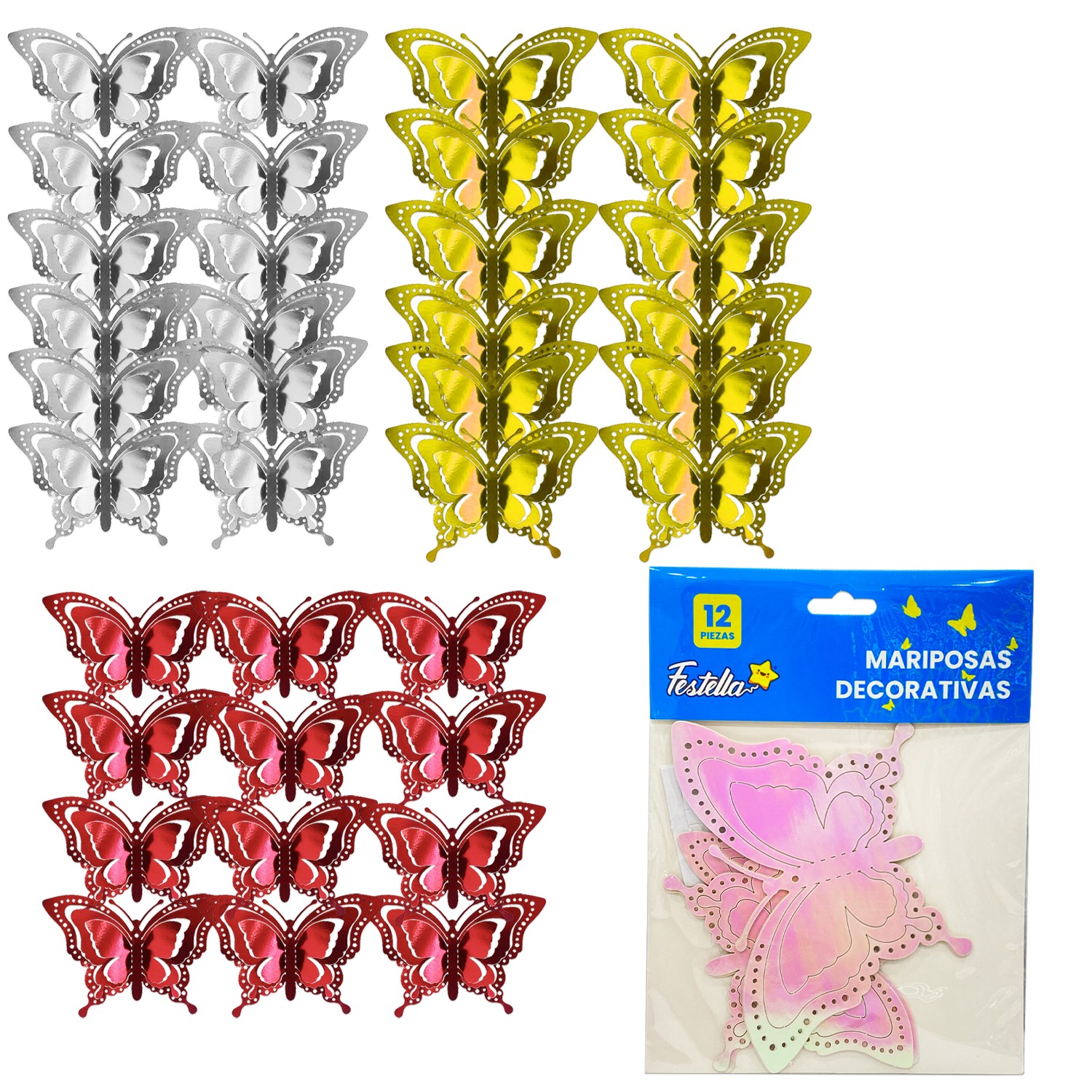 MARIPOSA DECORATIVA X12 (PQTX12)