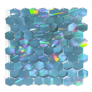 CORTINA PANEL HEXAGONAL AZUL CLARA TORNASOL 30*30