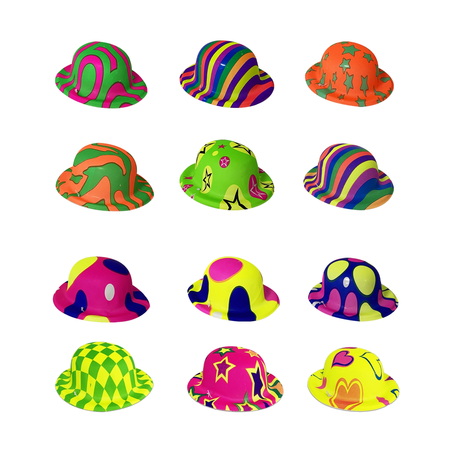 SOMBRERO FIESTA ESTAMPADO 15*14CM (PQTX12XMOD)