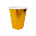 VASO DE FIESTA LISO X10 DORADO