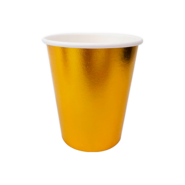 VASO DE FIESTA LISO X10 DORADO