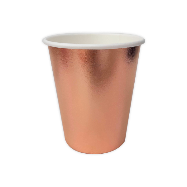 VASO DE FIESTA LISO X10 PALO ROSA