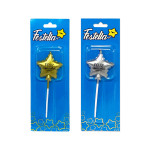 VELA ESTRELLA DORADA Y PLATEADA (CJX12)