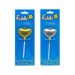 VELA CORAZON PLATEADA Y DORADA (CJX12)