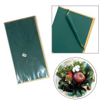 PAPEL COREANO VERDE OSCURO BORDE  METALIZADO X20