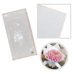 PAPEL COREANO BLANCO BORDE METALIZADO X20: