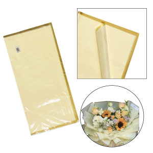 PAPEL COREANO BEIGE BORDE METALIZADO X20: