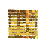 CORTINA PANEL DE CUADROS DORADA 30*30CM