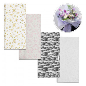 PAPEL COREANO MARIPOSAS Y FLORES SURTIDO X20