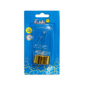 LAMPARA LED # 4 CON BASE DORADA (PQTX12)