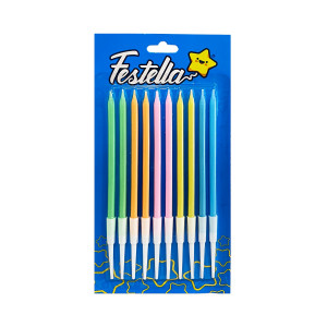 VELA X10 COLORES PASTEL SURTIDA (CJX60)