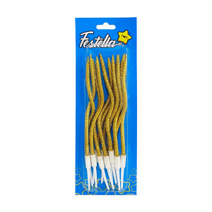 VELA X12 ESCARCHADA DORADA (CJX24)