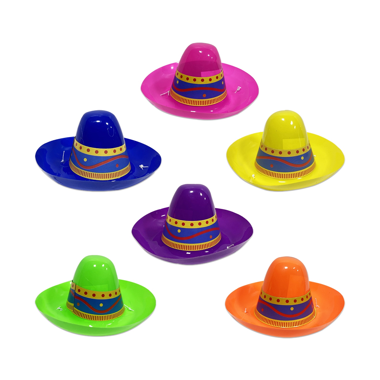 SOMBRERO FIESTA MEXICANO 15*7CM (PQTX12XMOD)
