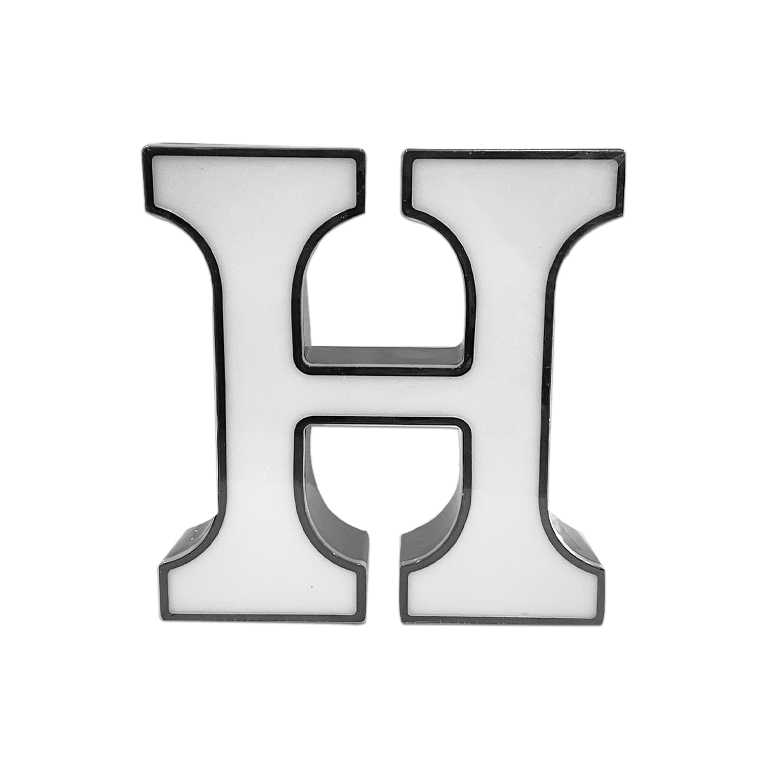 LAMPARA DE LETRA H LUZ BLANCA 18CM