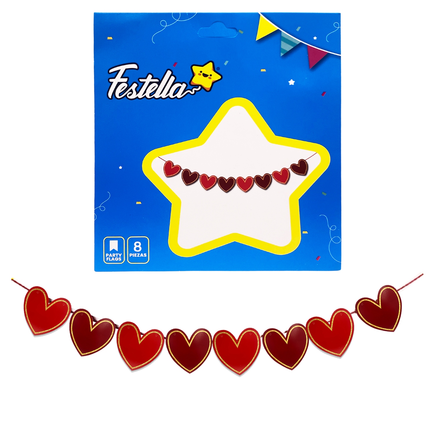 LETRERO CORAZONES (PQTX12):