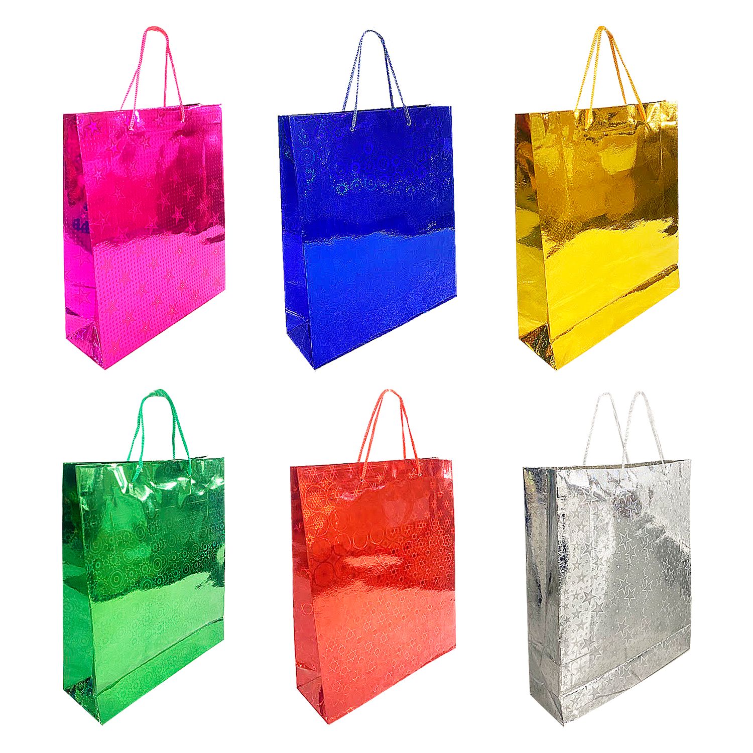 BOLSA REGALO HOLOGRAMA 23*27*7.5CM (PQTX12)