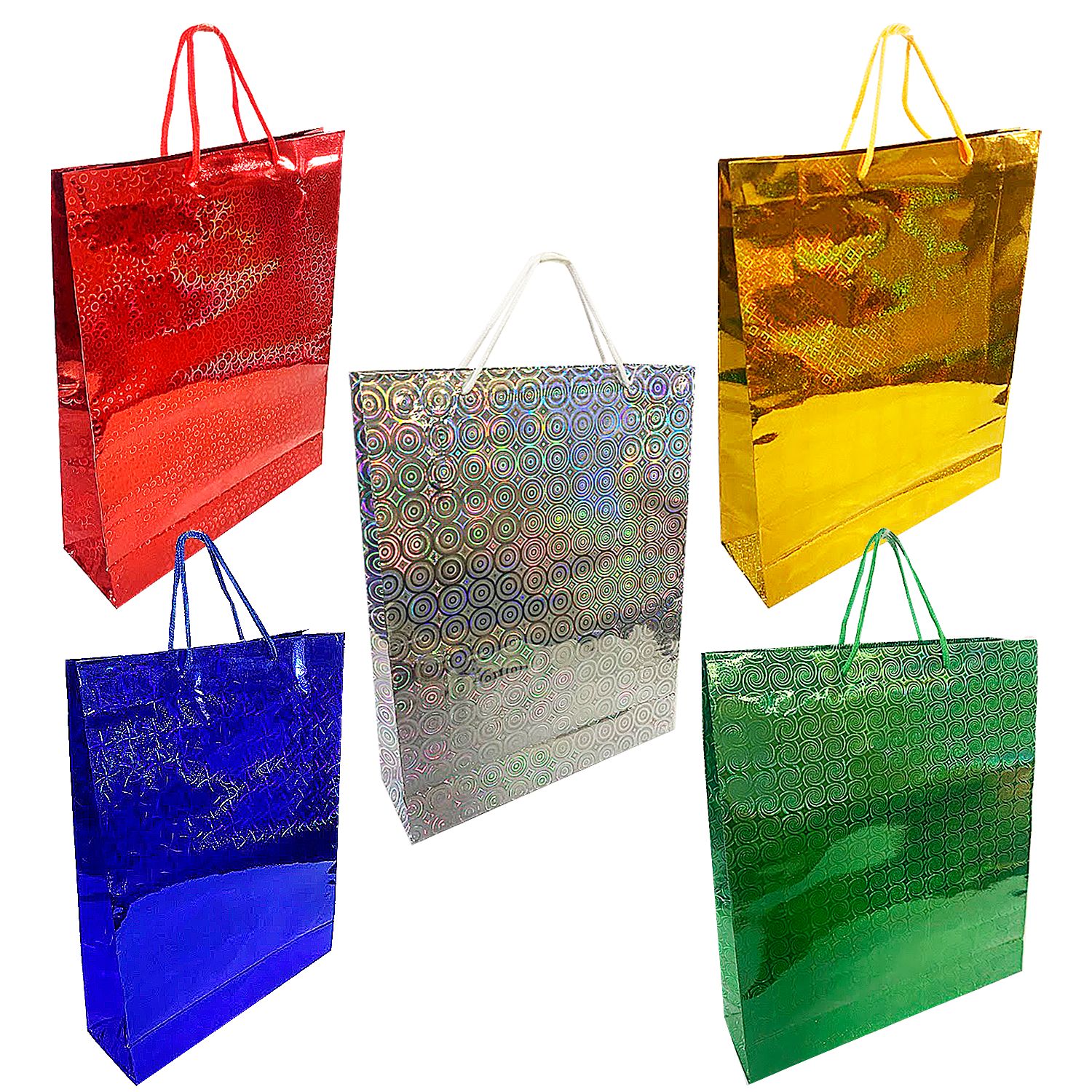BOLSA REGALO HOLOGRAMA 38*29*9CM (PQTX12)