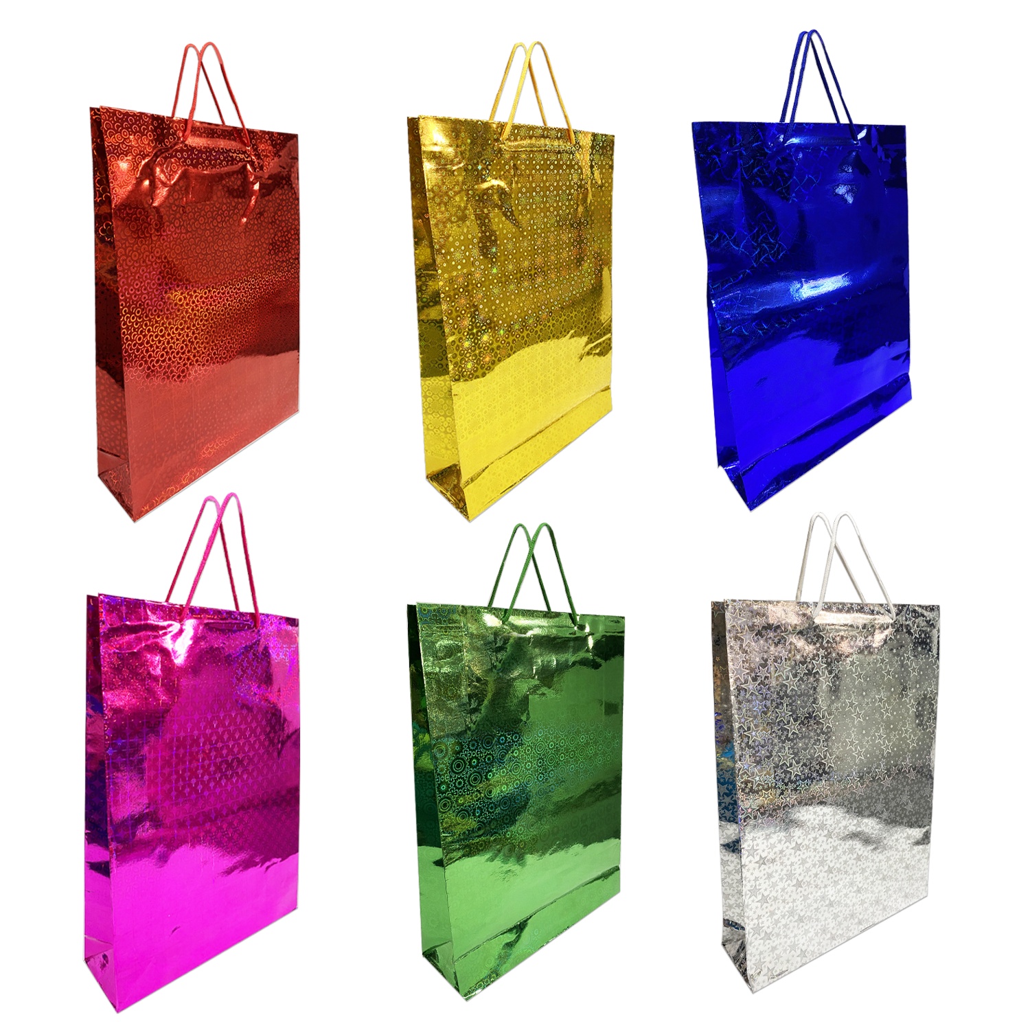 BOLSA REGALO HOLOGRAMA 32*45*9.5CM (PQTX12)