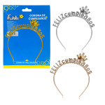 DIADEMA FELIZ CUMPLEAÑOS (PQTX12)