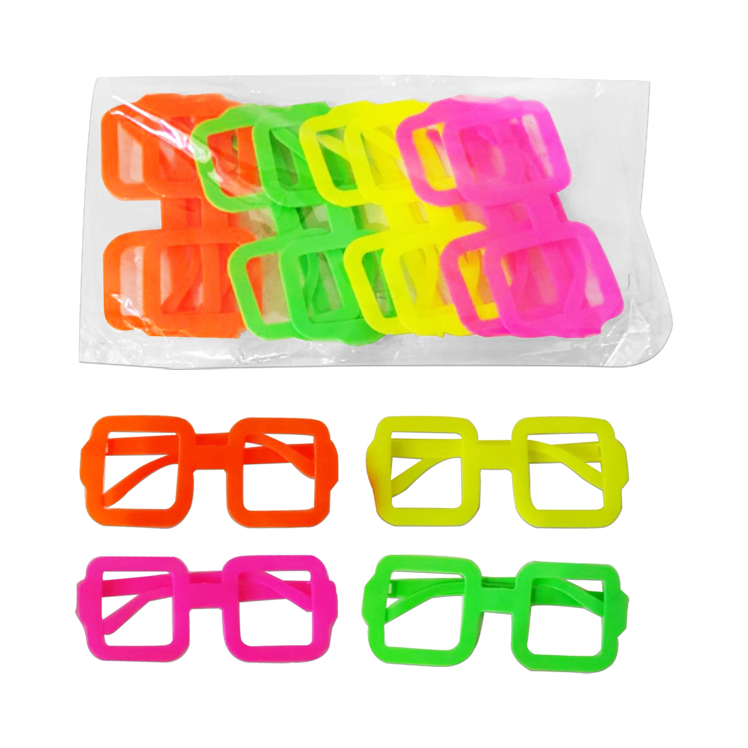 GAFAS PARA FIESTA CUADROS (PQTX12)