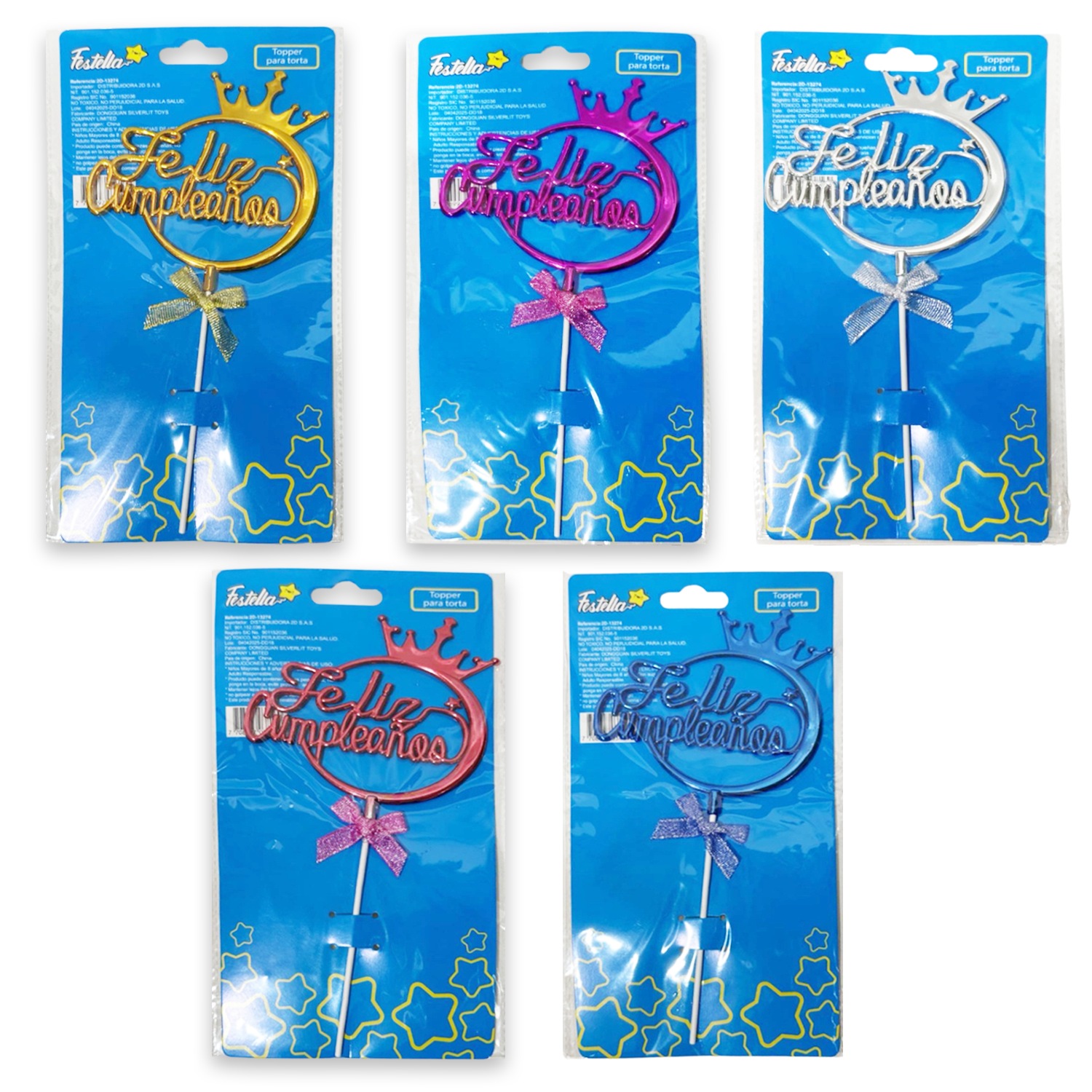 ADORNO FELIZ CUMPLEAÑOS PARA PASTEL (PQTX12)