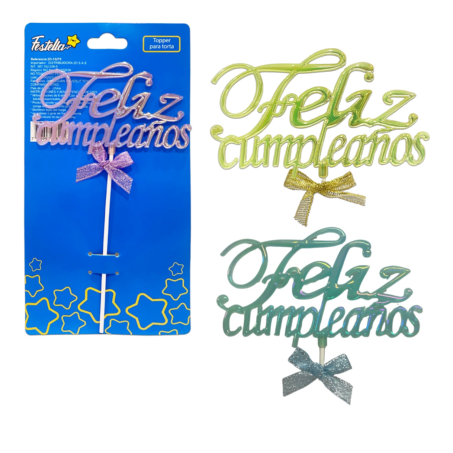 ADORNO FELIZ CUMPLEAÑOS PARA PASTEL (PQTX12)