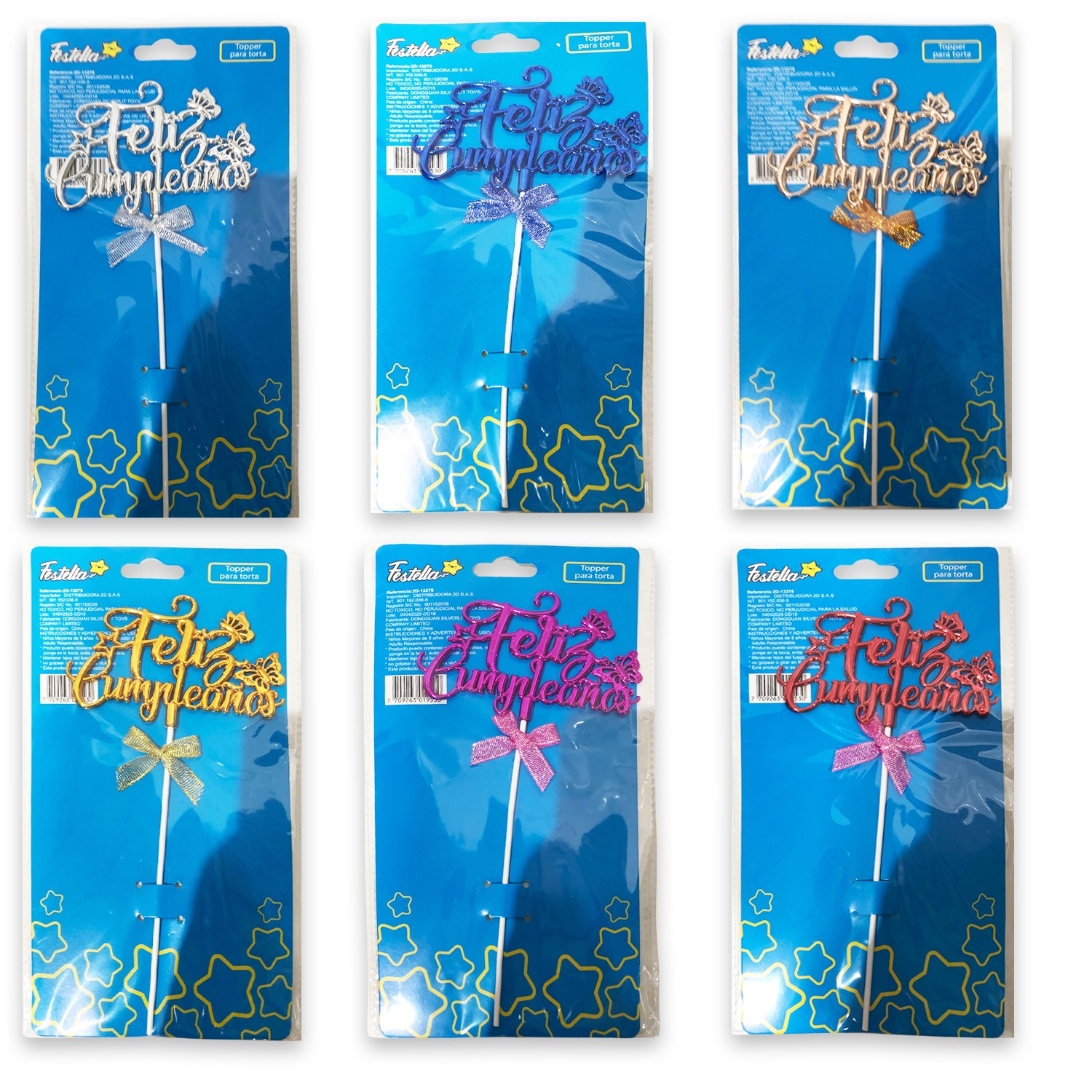 ADORNO FELIZ CUMPLEAÑOS PARA PASTEL (PQTX12)