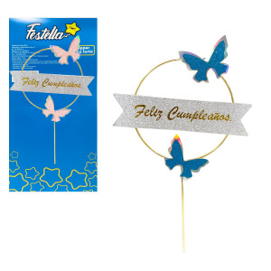 ADORNO FELIZ CUMPLEAÑOS PARA PASTEL (PQTX12)