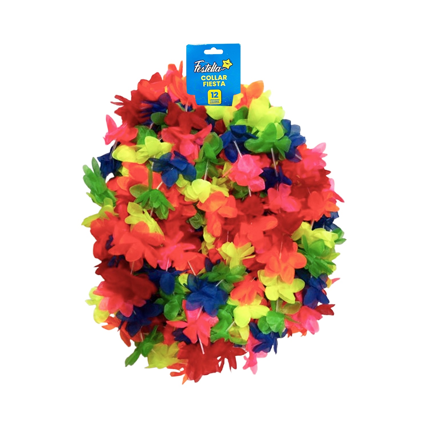 COLLAR HAWAIANO DOBLE HOJA PARA FIESTA (CRTX12)