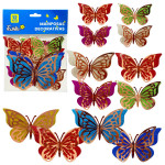 MARIPOSA DECORATIVA BRILLANTE PALO ROSA