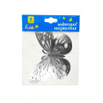 MARIPOSA DECORATIVA PLATEADA X6 (PQTX12)
