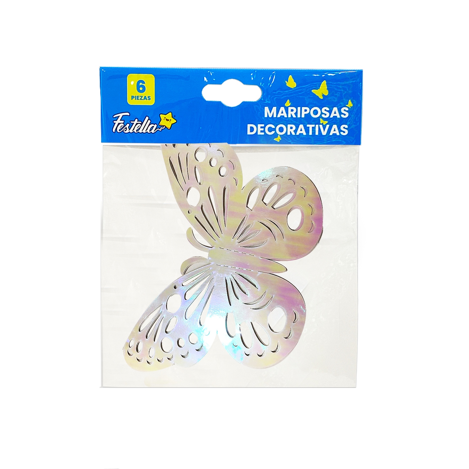 MARIPOSA DECORATIVA TORNASOL X6 (PQTX12)