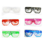 GAFAS NEON PIXELADAS CON LUZ PARA FIESTA