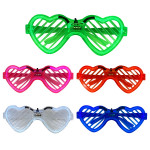 GAFAS NEON CORAZON CON LUZ PARA FIESTA