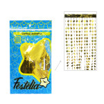 CORTINA DE FIESTA CORAZON DORADA 2*1M (PQTX12)