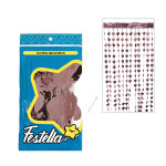 CORTINA DE FIESTA CORAZON PALO ROSA 2*1M (PQTX12)