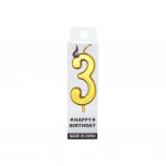 VELA NUMERO #3 DORADO (CJX24)