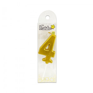 VELA NUMERO #4 DORADO (CJX24)
