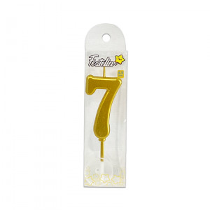 VELA NUMERO #7 DORADO (CJX24)
