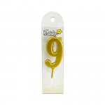 VELA NUMERO #9 DORADO (CJX24)