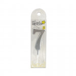 VELA NUMERO #7 PLATEADA (CJX24)