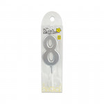 VELA NUMERO #8 PLATEADA (CJX24)