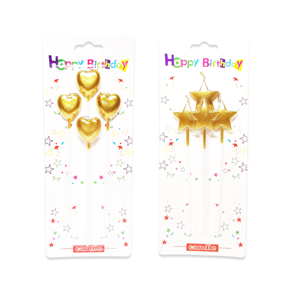 VELA CORAZON DORADA X4 (CJX30)